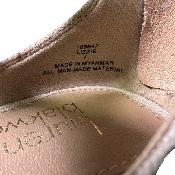 Lauren Blakwell Lizzie Wedge Sandal Frayed Canvas Espadrille Strappy Womans US 7 - Picture 7 of 10